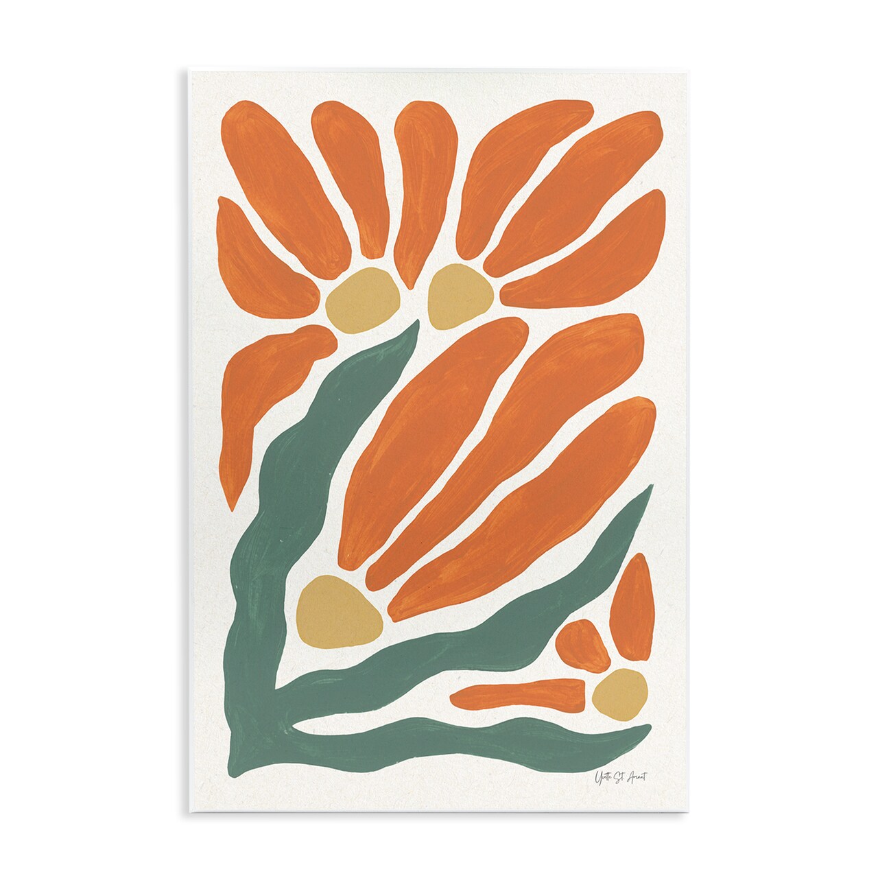 Stupell Industries Midcentury Orange Blooms Wall Plaque By Yvette St. Amant